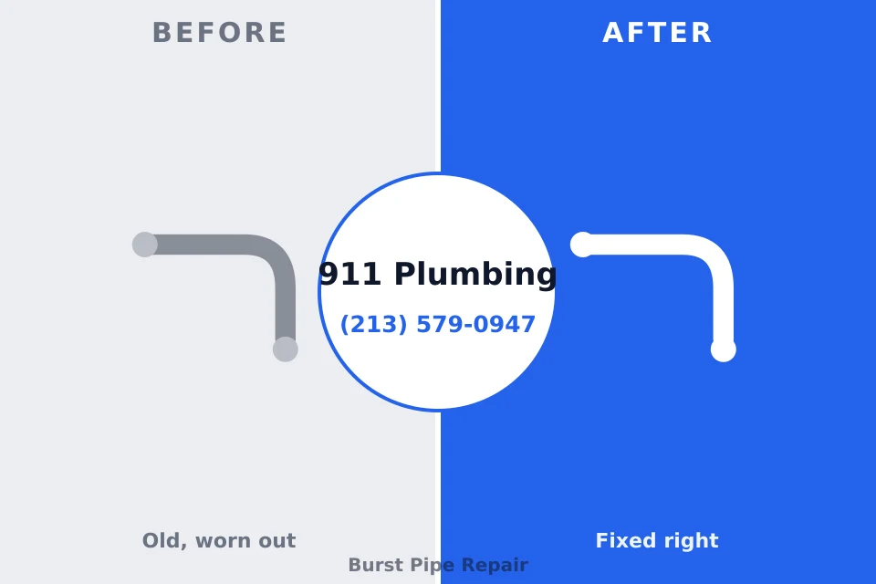 Before and after: plumbing repair Wamego, KS